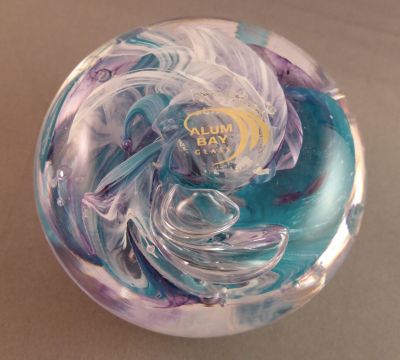 Alum Bay, purple and teal swirls
Base and label
Keywords: british;sold;mark