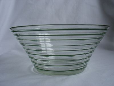 Striped and ridged bowl
Unknown. Davidson Norman?
Keywords: sold;british;enamelgilt;table