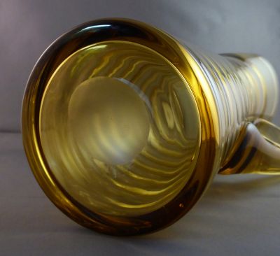 Light amber water set 
Matte ground pontil mark on jug
Keywords: sold;barware