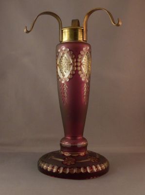 Val St Lambert lamp base
Fantasy Crystal Catalogue 1919-1930. Burgundy cut to uranium
Keywords: blown;cut;frenchdutchbelg;light