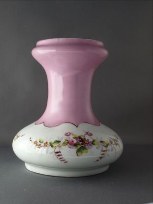 Porcelain hyacinth vase 
c1880. Handpainted. Most of the gilding is lost. (Yes, I know it's not glass)
Keywords: sold;ceramic