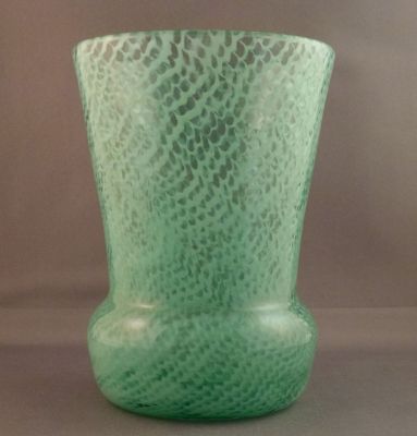 Czech combed lattice vase
Polished pontil mark. Medium. Brown labelled one seen
Keywords: blown;vase;czech