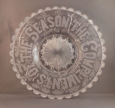 Davidson? The Compliments of the Season plate
Keywords: pressed;table;sold