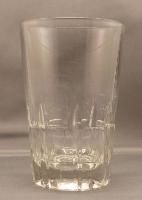 Pressed water glass
Victorian, thick glass. British?
Keywords: british;pressed
