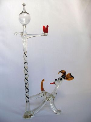 Pirelli dog with lamp post
Keywords: sold;figure;lampwork