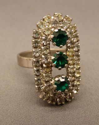 Faux emerald and diamond ring
Keywords: sold