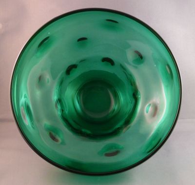Webb Evergreen Bullseye bowl
Lead crystal "Old Bristol Green"
Keywords: cut;table;british;blown