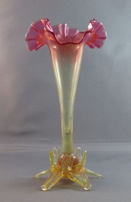 Footed trumpet vase
Likely English
Keywords: blown;british;vase