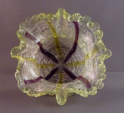 Richardson trailed preserve dish
Trailed threads, stripes, frills and extra crimping!
Keywords: british;table;blown