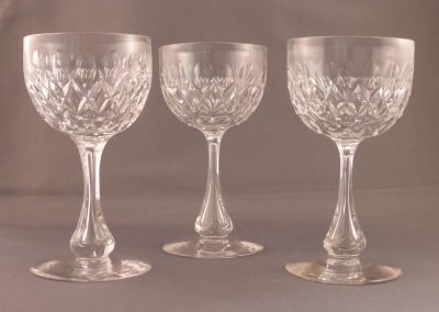 Air stem cut wine glass
Small white wine glasses
Keywords: blown;barware;sold
