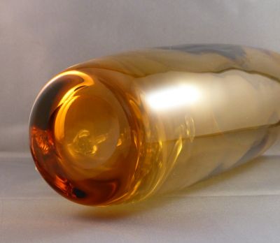 Krosno amber water set
Jug base with polished pontil mark
Keywords: barware;blown;sold