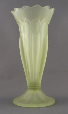 Sowerby 2505 flower tube vase, frosted
Domed foot 
Keywords: pressed;vase;british
