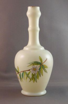 Bohemian enamelled vase, custard glass
Small
Keywords: czech;blown;enamelgilt;vase;sold