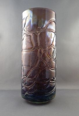 Mdina strapped amethyst vase
Signed
Keywords: blown;sale