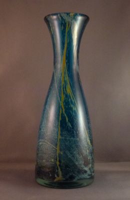 Mdina blue carafe with prunt
Polished pontil mark
Keywords: blown;barware;sale