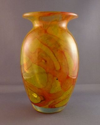 Mdina orange strappy vase
Unmarked
Keywords: vase;blown;sold