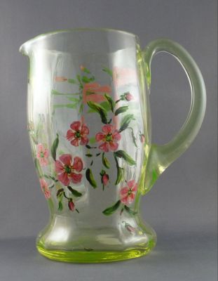 Austrian? cold painted jug
Large
Keywords: barware;blown;enamelgilt