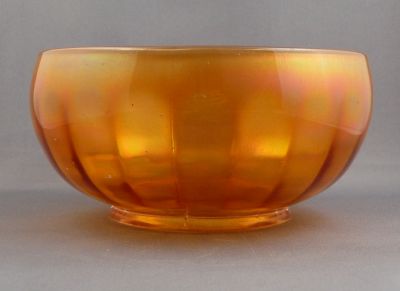 Imperial wide panel bowl
Rose bowl shape. Interior ribbing. Marigold
Keywords: pressed;table;american