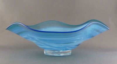 World of Glass swirl bowl
Demonstration bowl style. 2010
Keywords: blown