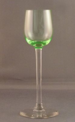 Dutch? long-stem liqueur glass
Cordial. Uranium bowl
Keywords: barware;blown;frenchdutchbelg