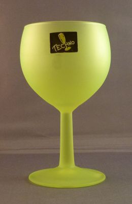 French Techno wine glass
Marked France. Glows under UV. Spray coating
Keywords: blown;barware;sold