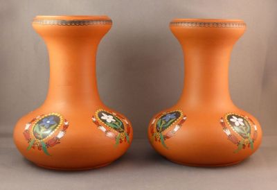 Tye-shape terracotta bulb vase
English 1860-190
