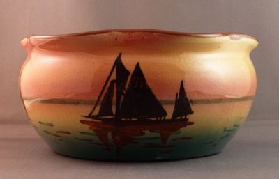 Torquay Pottery bulb bowl
Brixham trawler at sunset
Keywords: ceramic;sold