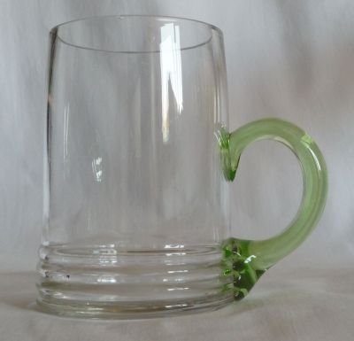 Beer mug A
Uranium handle and ground rim
Keywords: barware;sold;blown