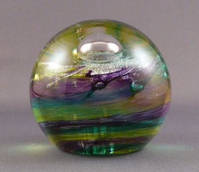 Yellow, green and purple (side)
Unknown. Selkirk-like colours. Fire polished base
