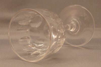 Cut sherry glass D
Polished pontil mark and fire polished rim
Keywords: cut;sold;barware