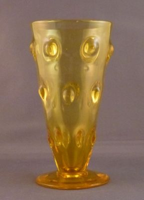 Webb Gay Glass Bullseye vase
Sunshine amber, unmarked
Keywords: blown;british;vase