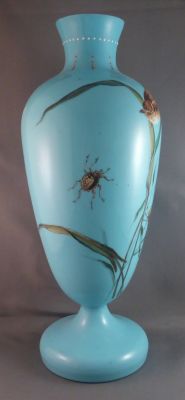 Bohemian enamelled vase, blue
Wren and spider back
Keywords: czech;enamelgilt;vase;sold